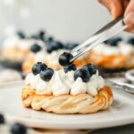 delicious blueberry pastry with cream topping